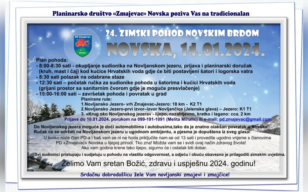 24. Zimski pohod Novskim brdom