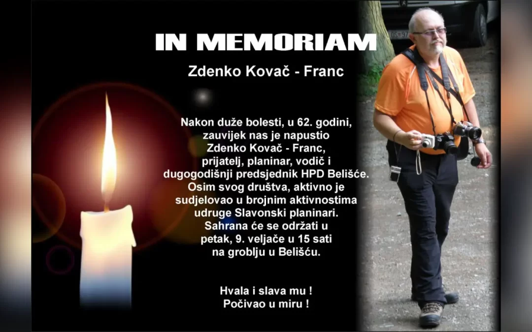 IN MEMORIAM Zdenko Kovač – Franc