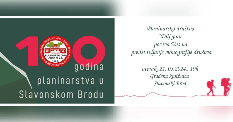 Predstavljanje monografije društva “100 godina planinarstva u Slavonskom brodu”
