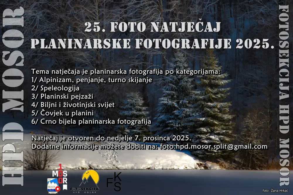 25. FOTO NATJEČAJ PLANINARSKE FOTOGRAFIJE 2025.