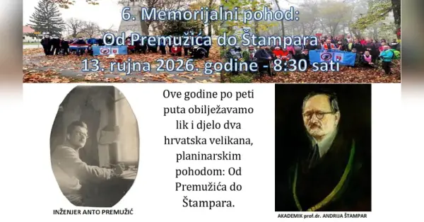 6. Memorijalni pohod: Od premužića do Štampara